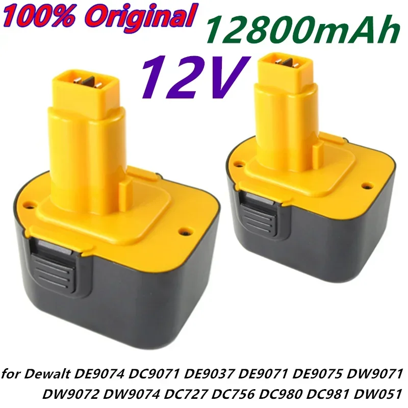 

Neue 12V 12800mAh Werkzeug akku für Dewalt DE9074 DC9071 DE9037 DE9071 DE9075 DW9071 DW9072 DW9074 DC727 DC756 DC980 DC981 DW051