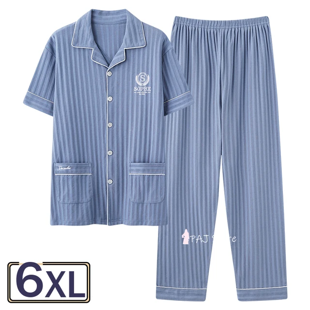Мужские пижамные комплекты 6xl, большие размеры, одежда для сна, Длинная женская хлопковая ночная рубашка, пижама, домашняя одежда, пижамы, пижамы для отдыха 1