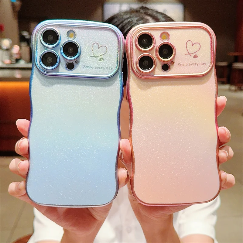 Coque de protection pour appareil photo en forme de cœur avec liquide pailleté de luxe pour iPhone 11 12 13 14 15 16 Plus Pro Max_voghion.com