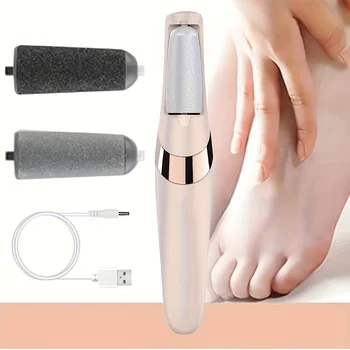 USB Rechargeable Electric Foot Callus Remover Automatic Scrubber for Feet Hands, Multifunctional Pedicure Tool,for Smooth Feet.