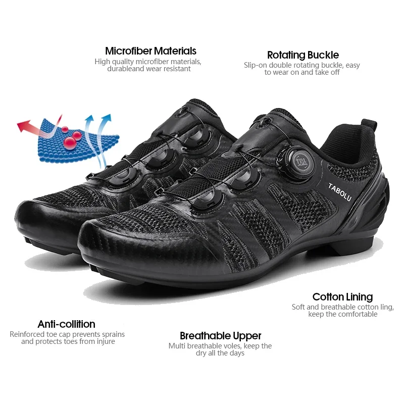 Mountain Bike Off road Shoes Men's Women's Anti slip Rotating Breathable Hard Sole Racing Road Bicycle Shoe