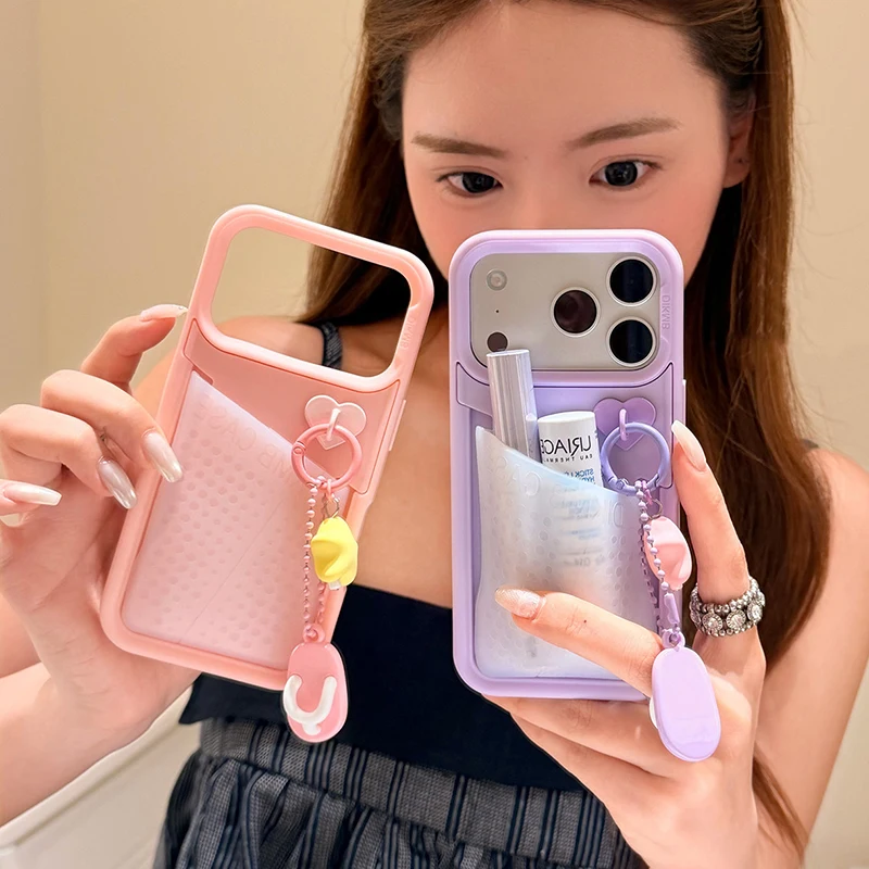 Stylish Creative Card Holder Bag Phone Case with Large Pocket Storage Back Cover