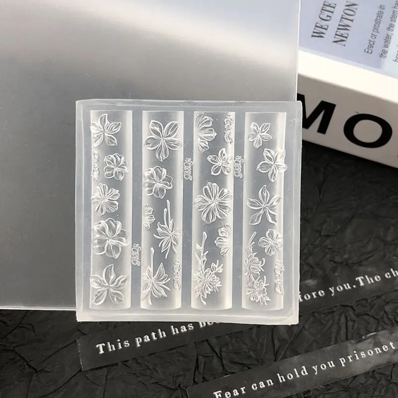 1개 네일아트 몰드 아이스 플라워 아크릴 몰드 은방울꽃 네일아트 데코레이션 네일 DIY 디자인 실리콘 네일아트 네일 몰드