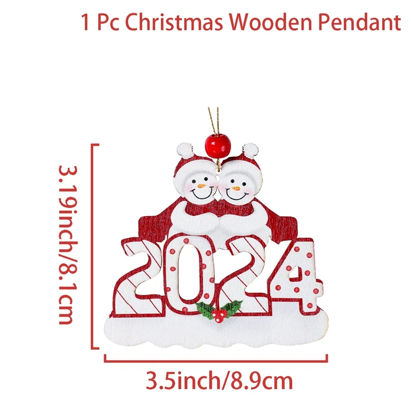 thumbnail image 1 of Adornos navideños familiares y personales para el hogar, adornos navideños colgantes para el árbol de Navidad 2024, Año Nuevo 2025, 1 of 5