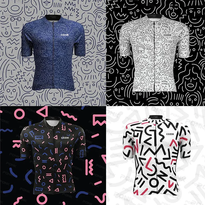 2025 Men's Cycling Jersey Breathable Cycling Clothing Quick Dry Bicycle Short Sleeves MTB Ciclismo Shirts Bike Clothes Triathlon 2