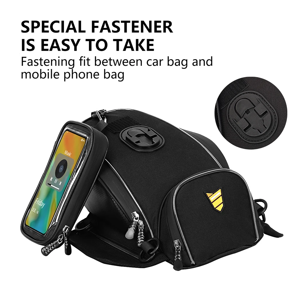 Universal Motorcycle Tank Bags Luggage Cell Phone Navigation Support GPS Side Bag Leg Waterproof Saddle Bag
