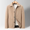 Classic Mens Office Dress Jackets Quality Casual Business Lapel Windbreak Coats Top Autumn Winter Blended Wool Jacket Streetwear 3