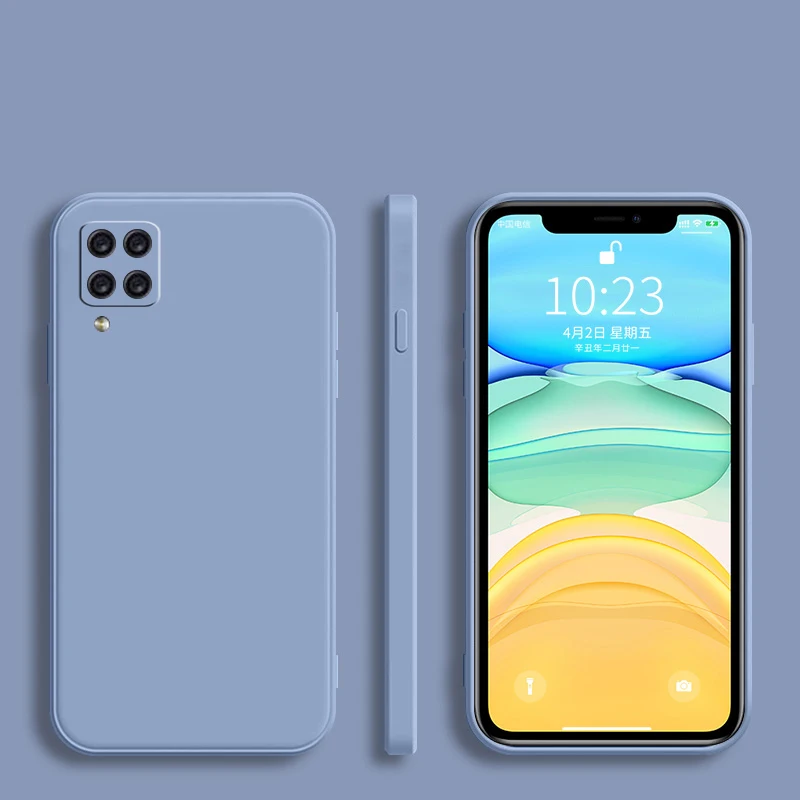 Chic Square Frame Silicone Phone Case - Soft Protective Back Cover