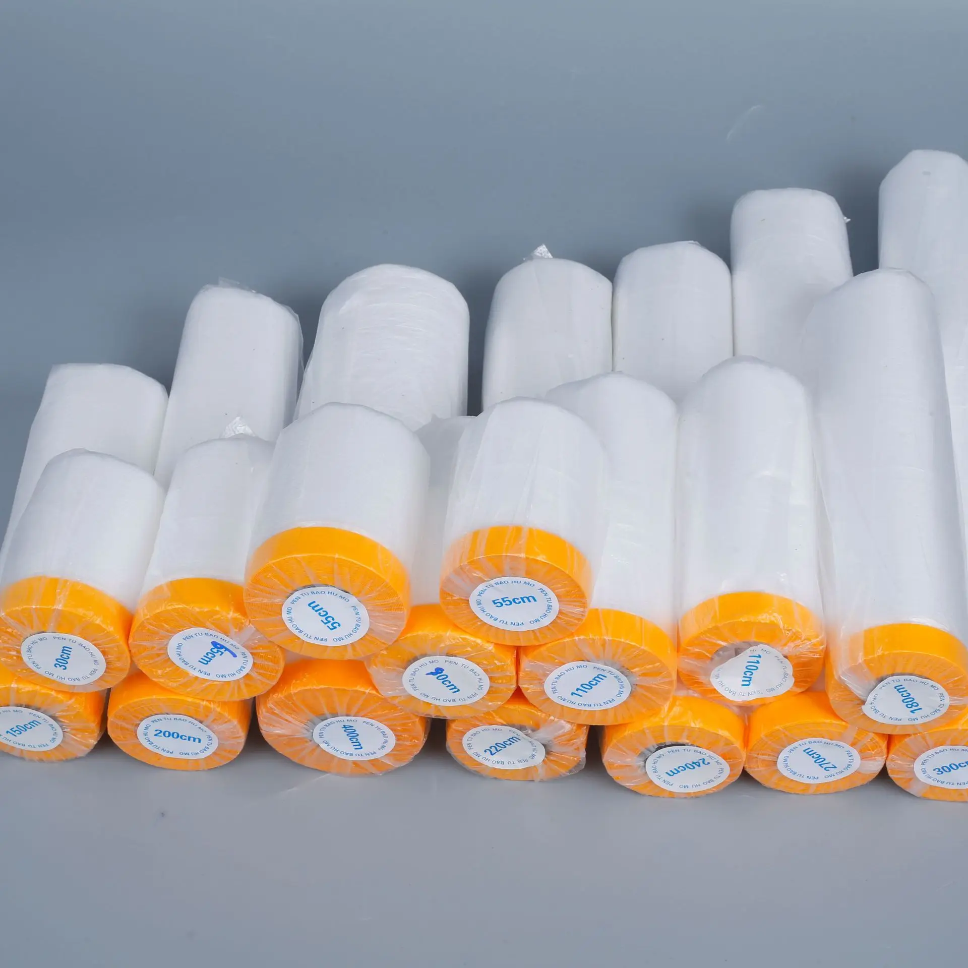 Pre Taped Masking Tape Wall Treatment 15M Covering Tape and Drape Painters  Paper for Wall Automotive Furniture Covering Skirting 55cm 