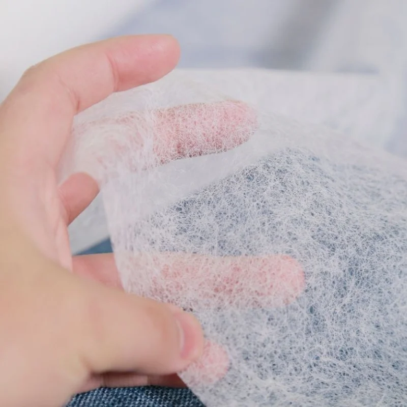 DIY Accessories Cloth 10m Double-side Adhesive Fabric Patchwork Lining Fabric White Material