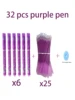 27/32Pcs Erasable Pen Refills Magic Gel Pens Rod Washable Handle 0.5mm Purple Ink Office School Supplies Stationery 5