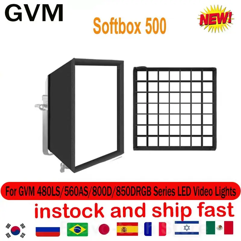 Difusor-GVM-Softbox-500-de-11x11-pulgadas-para-480LS-560AS-800D-850DRGB ...