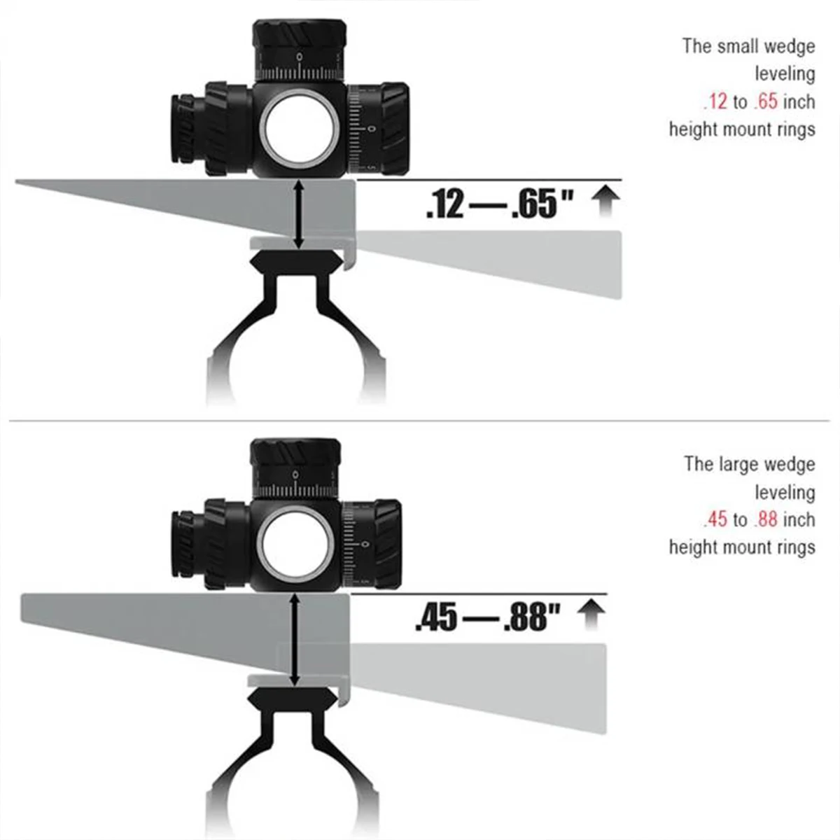 Metall 3-teiliges Optik-Nivellierwerkzeug-Set für Zielfernrohre, Feineinstellung, Aluminium-Nivellierung für Zielfernrohre, Waffenmacher-Wartung – Detail 6