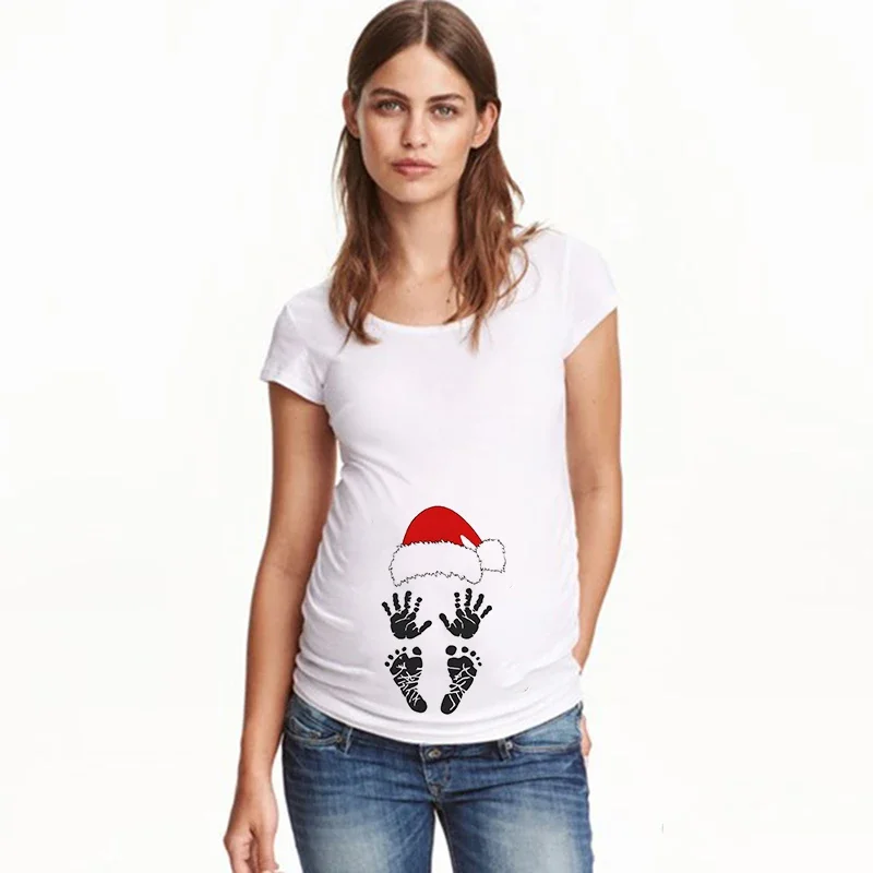

Sleeve Pregnancy Tee My Little Present Christmas Pregnant T-Shirts Clothing Funny Christmas Maternity T-Shirt Funny Short