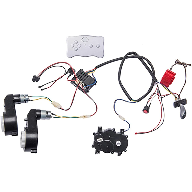 12V Children's electric car DIY accessories wiring harness and gearbox,Self-made Ride on toys electric car full set of parts