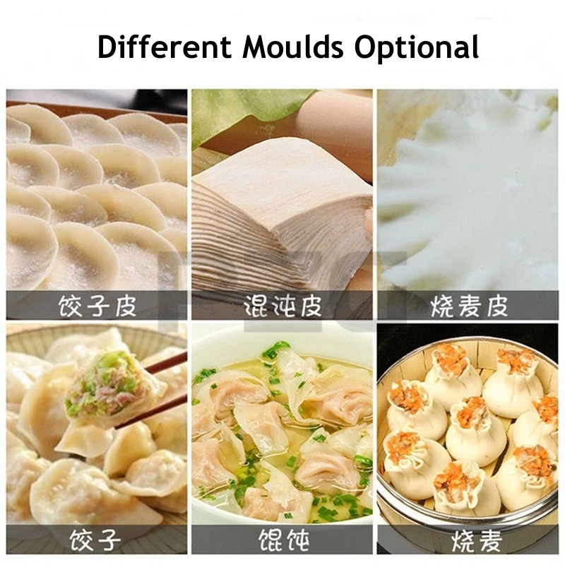 Automatic Pizza Press Skin Dough Sheeter Pita Bread Roti Maker Tortilla Dumpling Wrapper Machine Low Energy High Speed