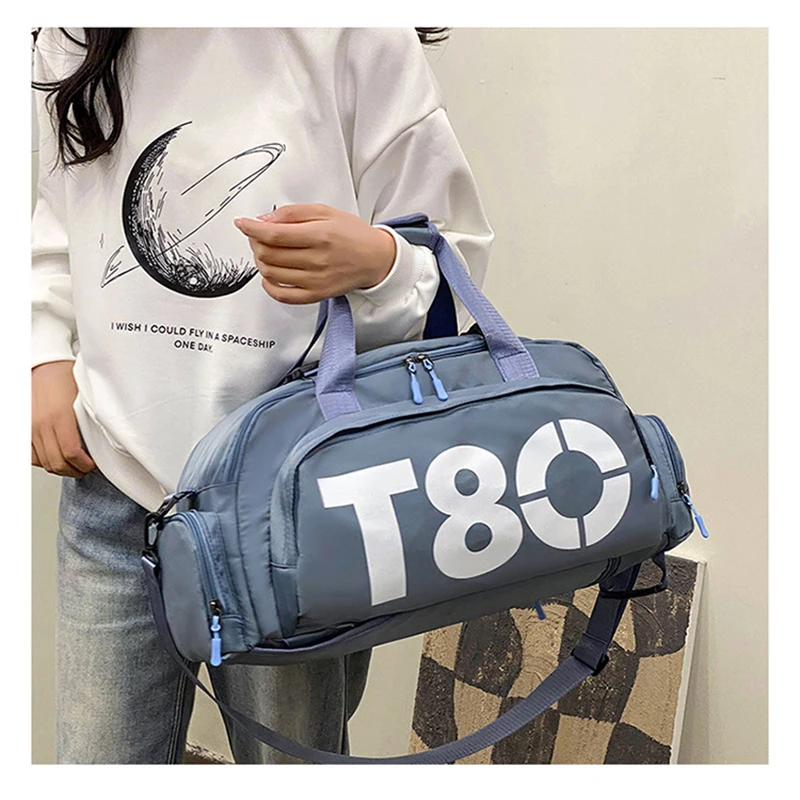 Gym Sports Backpack for Women T80 Hand Bag Fitness Travel Tote Outdoor Female Yoga Shoe Shoulder Duffle Luggage Portable Bag Man 3