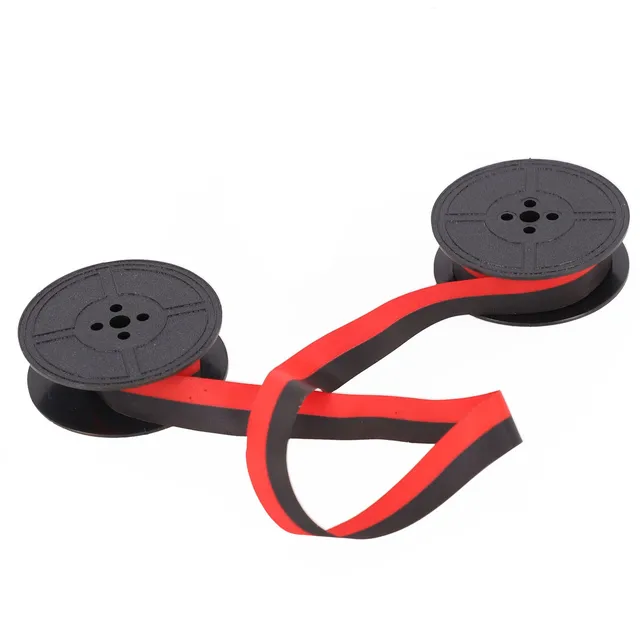 Ruban Encreur Nylon Universel Rubans Machine à écrire 2 Pièces - Noir Et Rouge | Universel Anciens Modèles | Qualité Impression Premium Accessoire Machine à écrire Ancienne