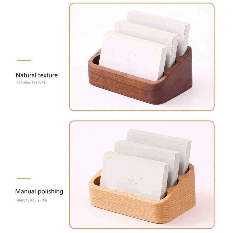 너도밤나무 블랙 호두나무 비즈니스 카드홀더, 단단한 나무 비즈니스 카드홀더, 데스크탑 나무 비즈니스 카드홀더