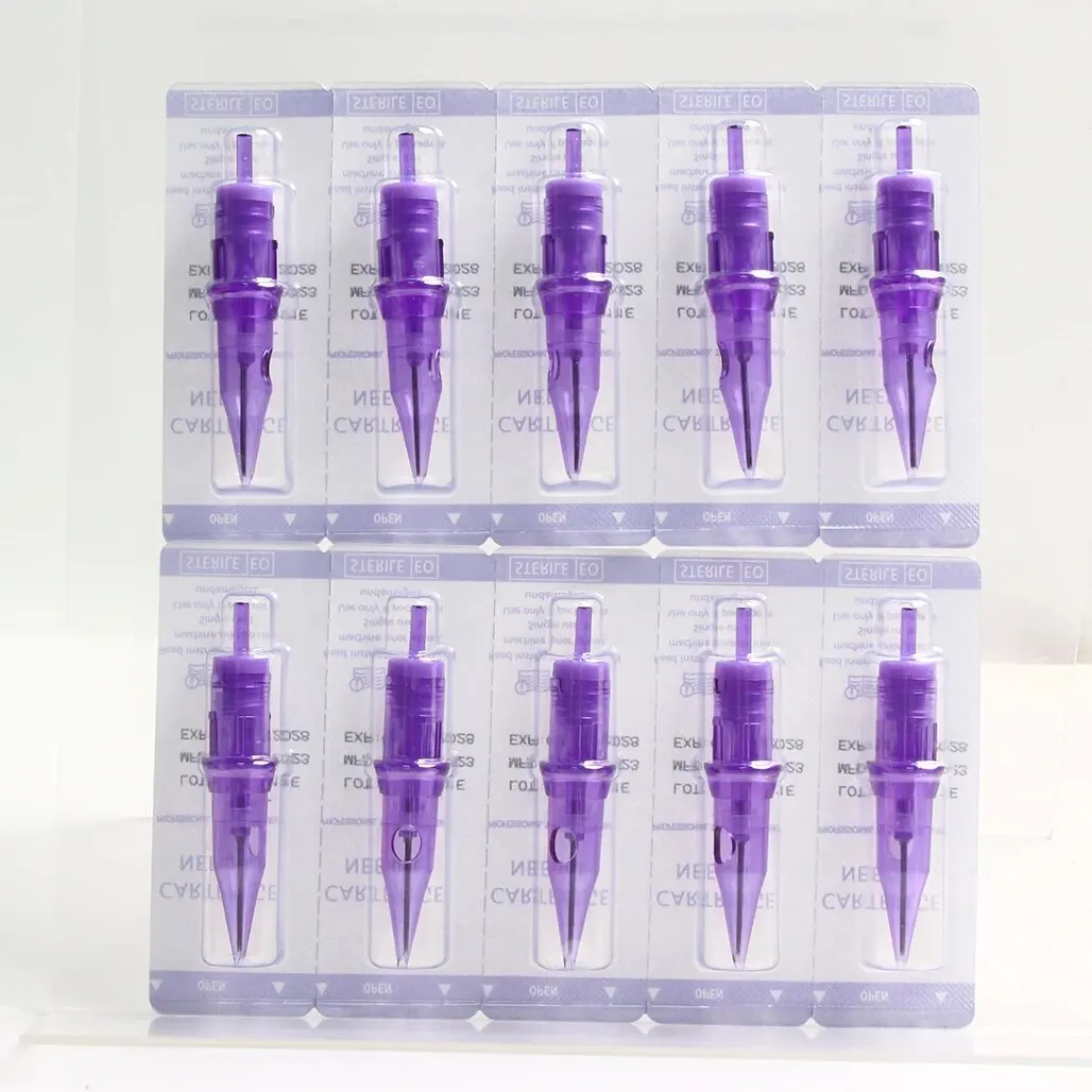 10Pcs 1RL 0.18/0.25/0.30/0.35/0.4mm Tattoo Permanent Makeup Needles Cartridge Round Liner For Rotary Pen Machine Microblading 6
