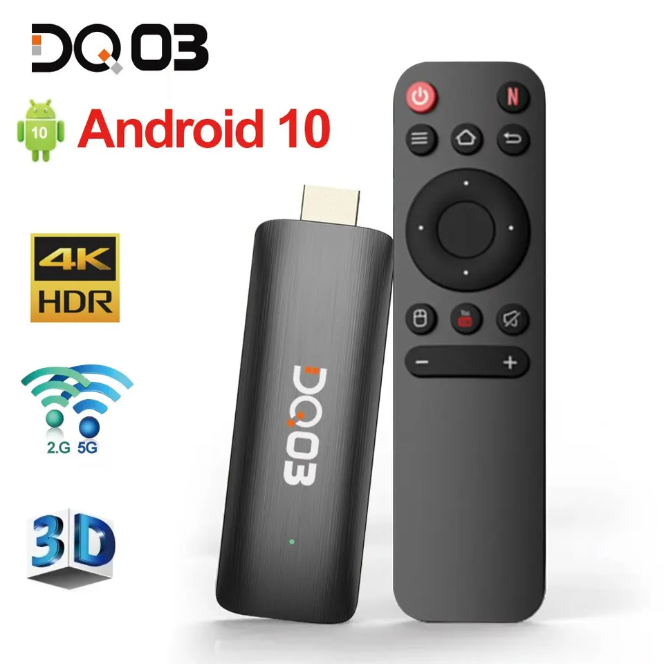 DQ03 Mini TV Stick Android 10 Quad Core ARM Cortex A53 2GB 16GB