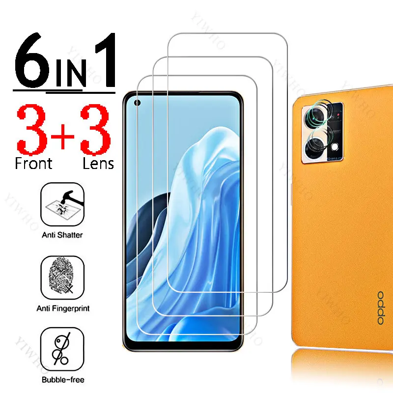 

Full Cover Glass for Oppo Reno7 Fingerprint Unlock for Oppo Reno 7 5G Pro SE Lite Screen Protectors Protective Steel Camera Lens