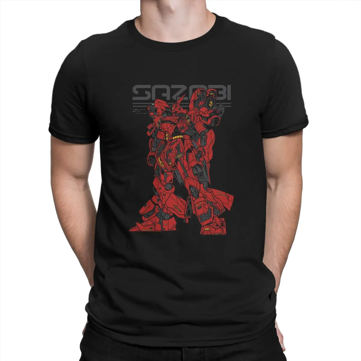 

Sazabi Man TShirt Cool Cartoon Individuality T Shirt Graphic Streetwear Hipster