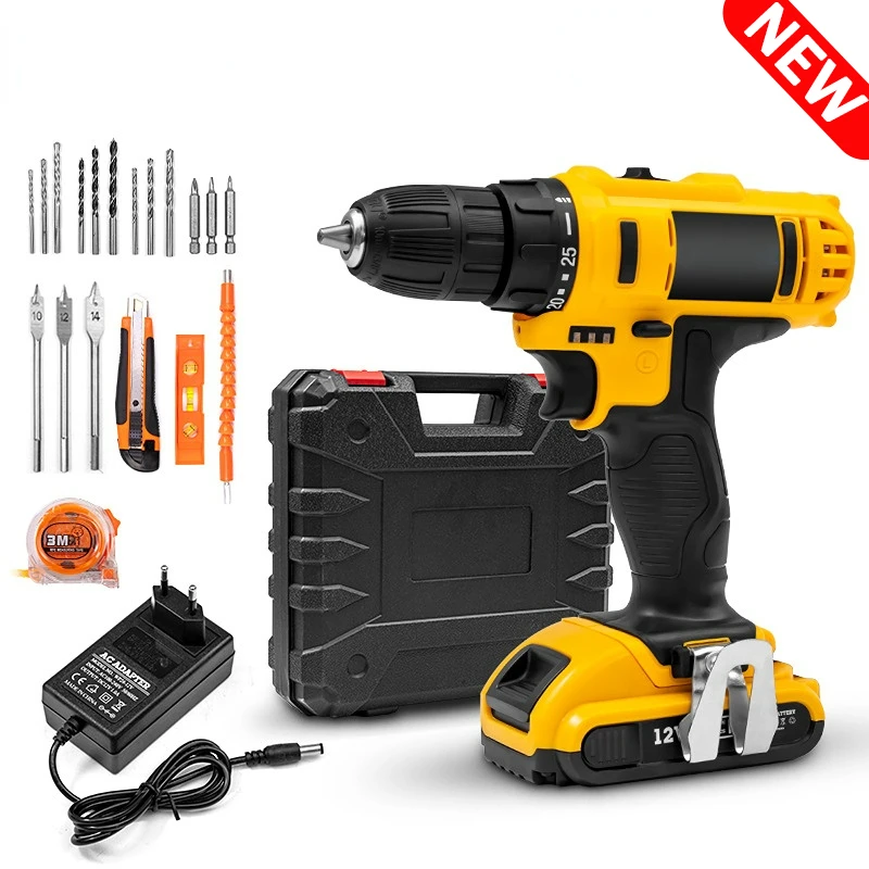 

12V 16.8V 21V Cordless Drill Power Tools Wireless Drills Rechargeable Drill Set for Electric Screwdriver Battery Driller Tool