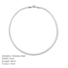 EManco unisexe serpent chaîne collier couleur argent tour de cou en acier inoxydable à chevrons chaîne collier pour femmes bijoux en gros