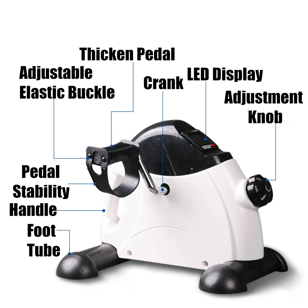 Exercise Bike Trainer LCD Display Mini Pedal Exercise Bike Trainer Indoor Cycling Bikes Stepper Arm/Leg Physical Therapy Home Gym Fitness Equipment