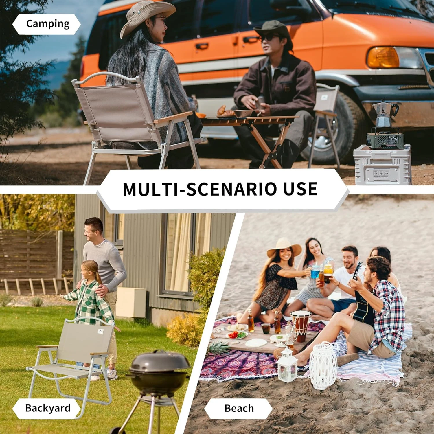 Sedie Pieghevoli Portatili Naturehike per Campeggio con Braccioli - immagine 6