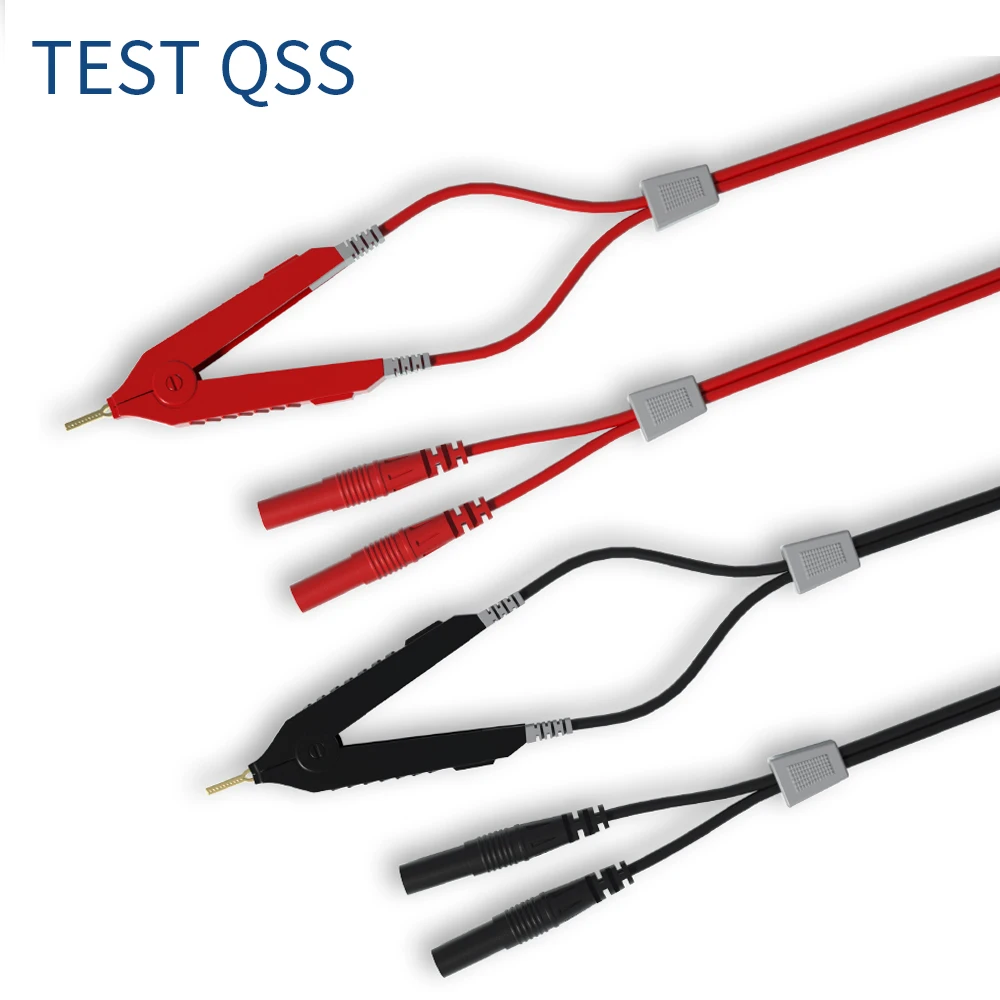 QSS 4-Draht-Kelvin-Messleitung, Bodenwiderstand mit 4 mm Bananenstecker, Orichalcum-beschichtete Sonden für elektrische Prests