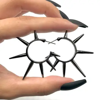 Gothic Style Hip-Hop Punk Studded Earrings, Dark Earrings, Suitable For Both Men And Women As Gifts At Parties 1