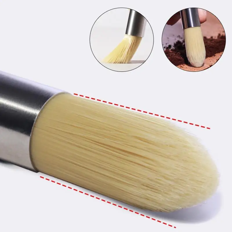 Vintage Coffee Grinder Cleaning Brush Set Retro Barista Coffee Machine Cleaner Solid Wood Brush Coffee Machine Accessories