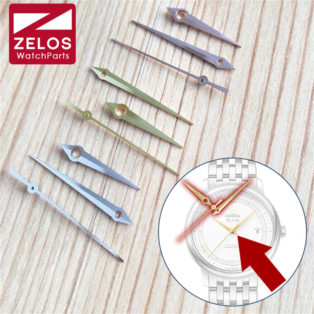 In Acciaio Inox Ora Minuto Secondo Set Di Tre Lancette Per Il Movimento Di Ω Omg Omega Prestige De Ville 424 Cal.2500