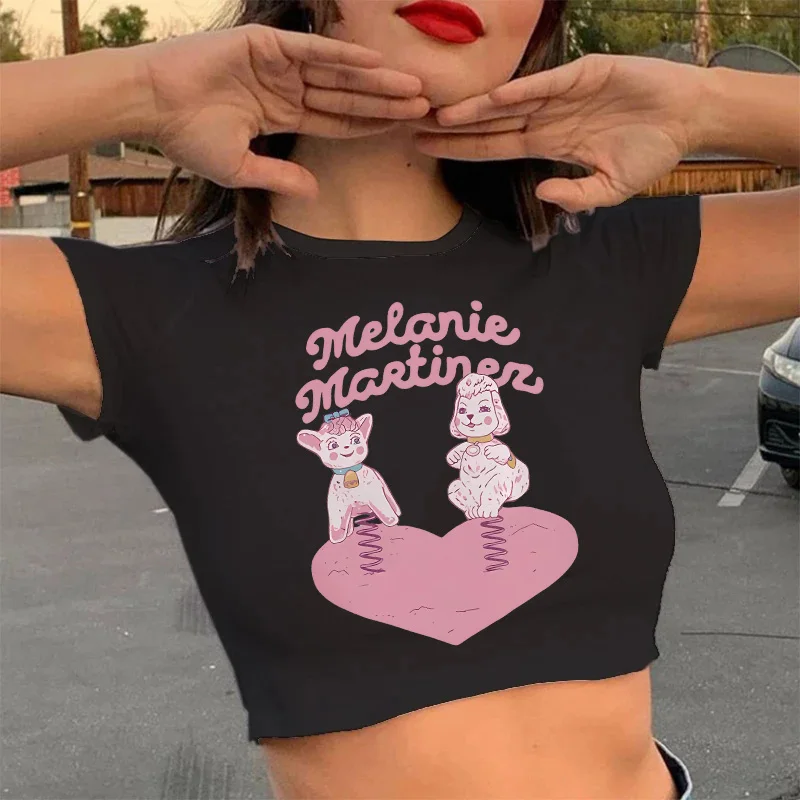 Crop Top 90er Jahre T-Shirt abgeschnitten Melanie Martinez T-Shirt Damen T-Shirt lustiges Kawaii T-Shirt weibliche Kleidung T-Shirt – Detail 2