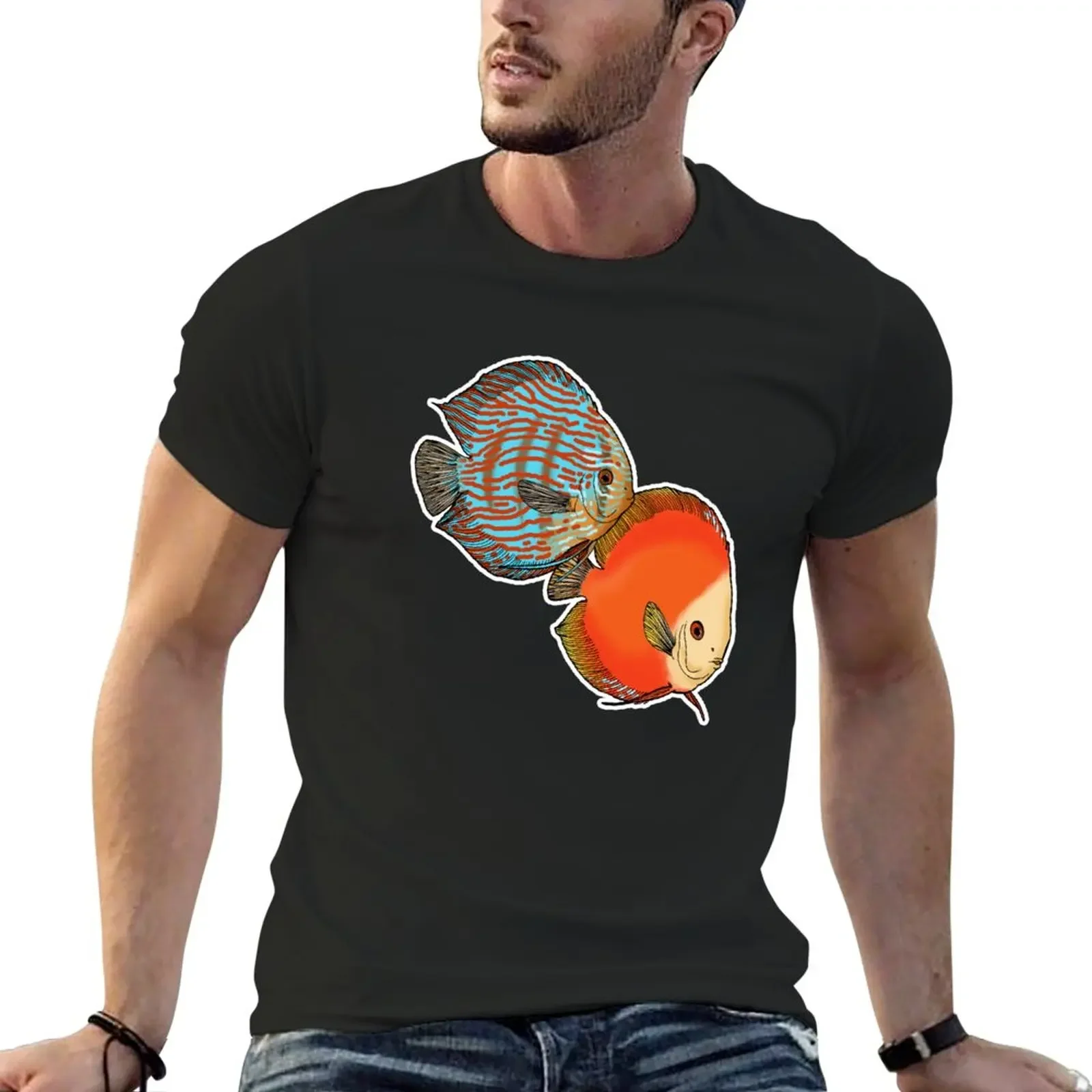 

Discus fish! T-Shirt blacks quick drying vintage mens vintage t shirts