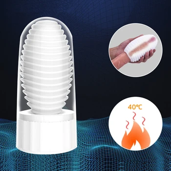 2022 Heated Male Masturbator Cup Exerciser Realistic Vagina Masturbation Sex Toys for Man Adult Goods for Men Sucking Machine 3