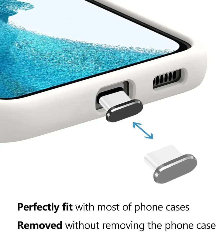 4-Pack USB-C Dust Plugs with Cleaning Brush - Universal Charging Port Covers