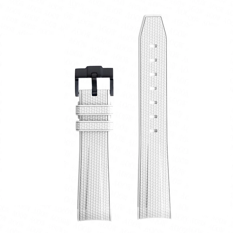 Premium 20mm Rubber Silicone Watch Band - Curved End Wrist Bracelet
