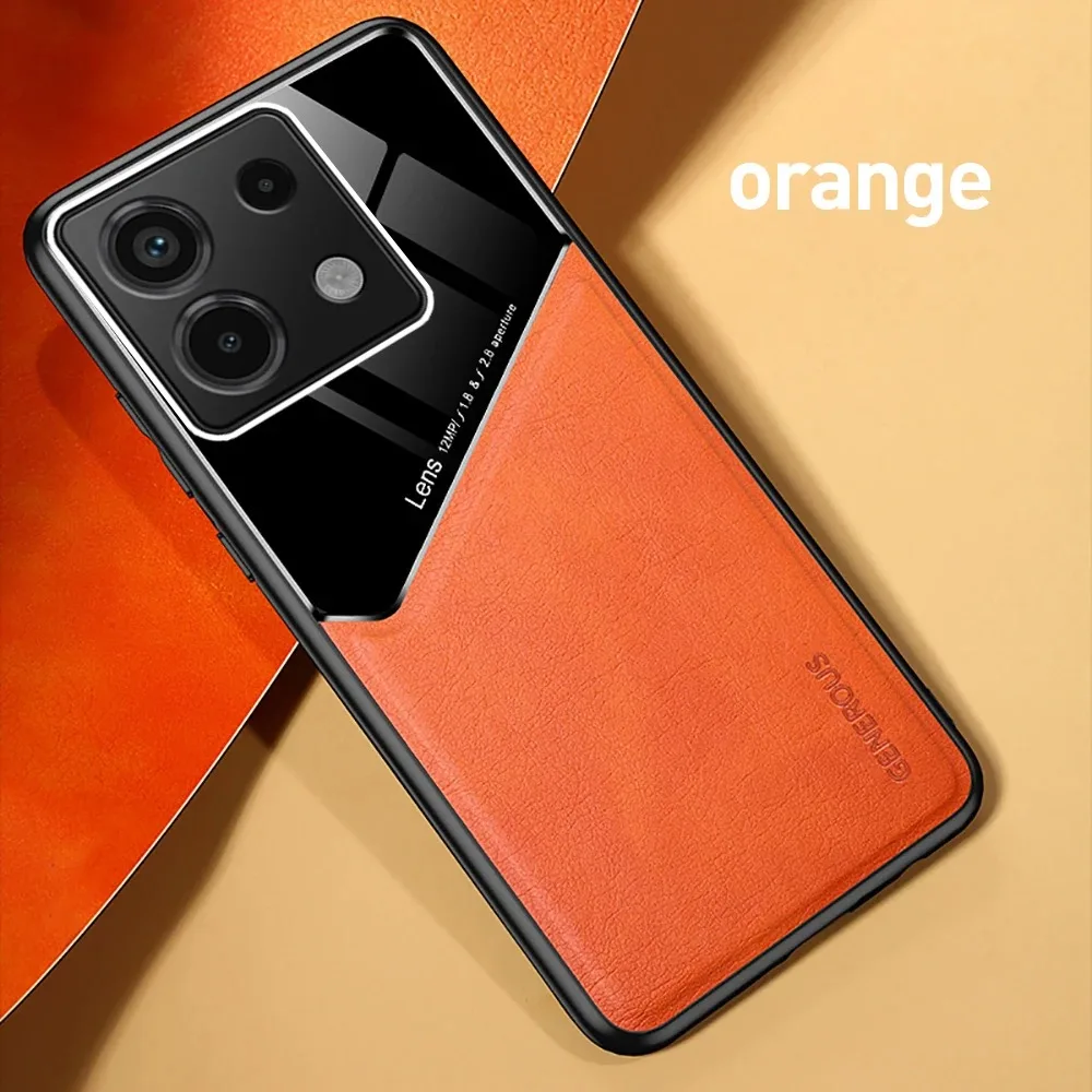 Leather Texture Magnetic Car Mount Case Cover