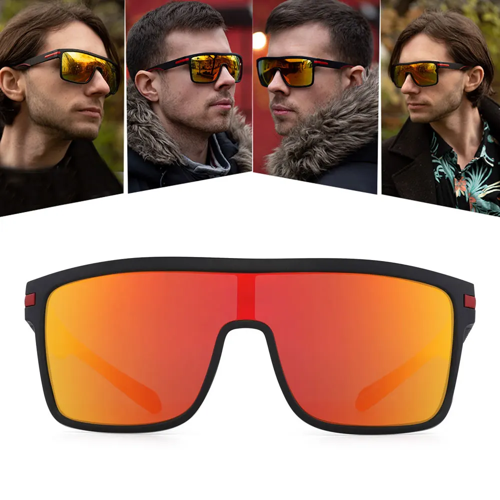 Mode übergroße Sonnenbrille Männer Frauen Marke Designer Fahren Goggle Shield_voghion.com
