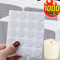 100/1000PCS Candle Wick Stickers White Heat Resistance Foam Double-sided Tape Base Holder Stand Candle Making Supplie Wholesale 1
