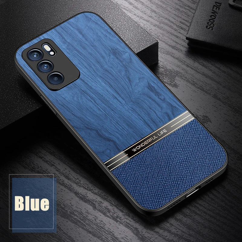 Luxury Wood Pattern Case For OPPO Find X3 X2 Lite Neo Shockproof Soft Silicone Case Cover For Reno 6 5 4 3 Pro Plus 7Z 5Z 4Z cases for oppo cell phone Cases For OPPO