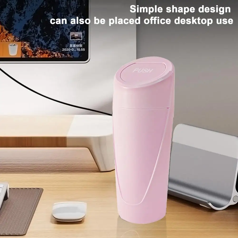 Mini Car Trash Can with Lid Leakproof Vehicle Garbage Container Automotive Waste Bin Ash Holder Car Interior Organizer Box