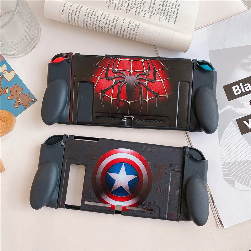 Spiderman capitão américa escudo veneno casos macios para nintendo