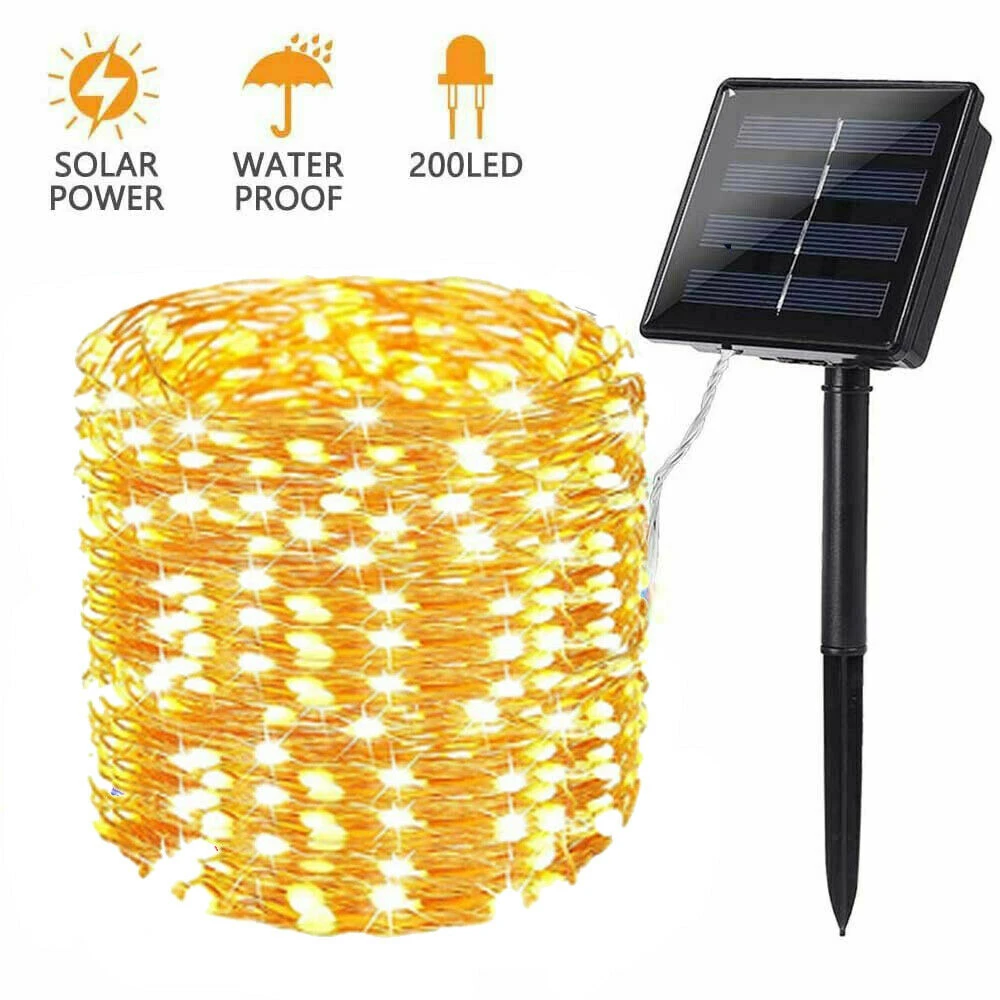 10m/20m Solar Led Fairy Light Outdoor Waterproof USB Power Lighting String Solar Power Garden Lamp Christmas Garland Party Decor best solar lights