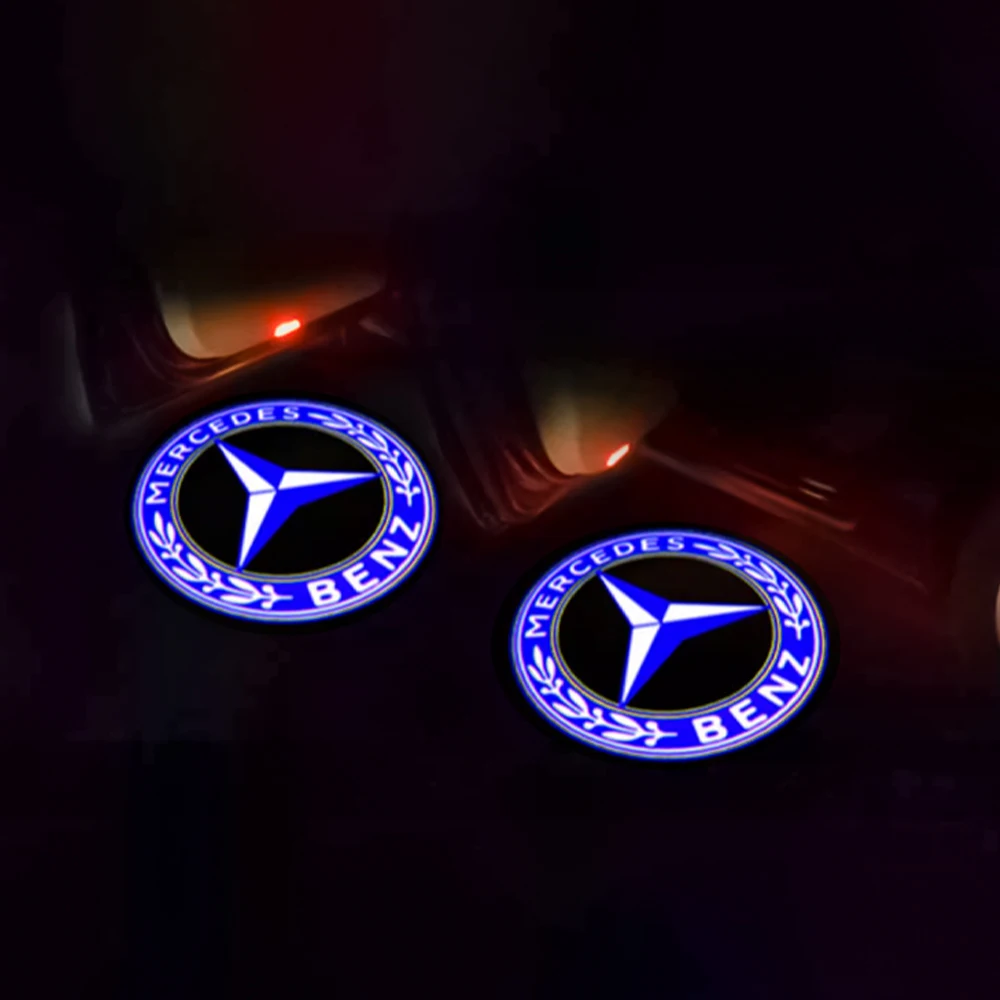 2Pcs 자동차 도어 웰컴 라이트 LED 레이저 프로젝터 램프 메르세데스 벤츠 AMG CLA-클래스 A207 CLS C218 E-클래스 쿠페 C207 2010-2017