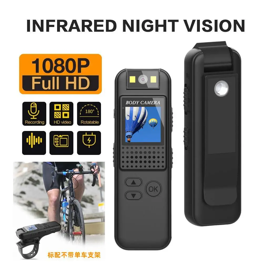 Mini Fotocamera Full Hd 1080P Micro Videocamera Per Il Corpo Fotocamere Digitali Visione Notturna Dv Videoregistratore Vocale Action Cam Con Schermo
