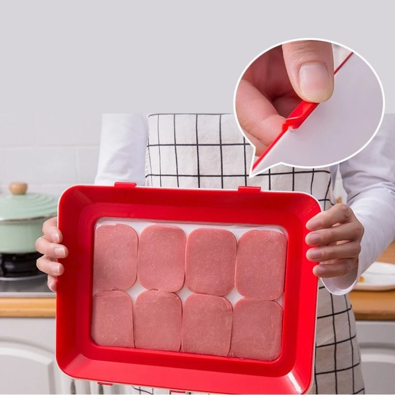 Food Preservation Tray Seafood Beef Ham Fresh-Keeping Tray Fresh Spacer Organizer Food Container Storage Kitchen Tools